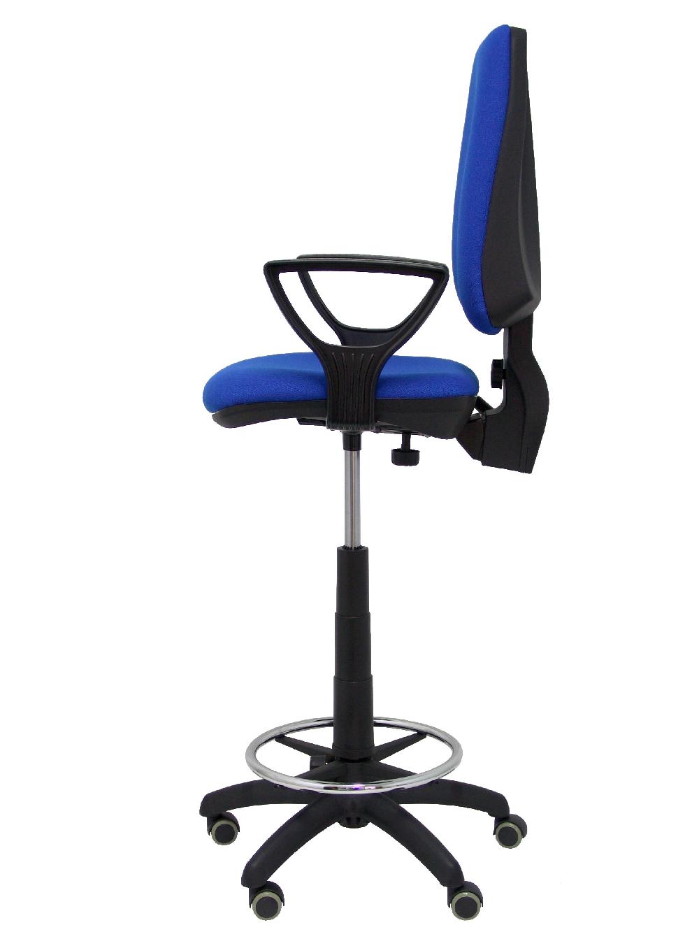 Piqueras Y Crespo Taburete Elche CP Bali Azul Brazos Fijos Ruedas De Parqué