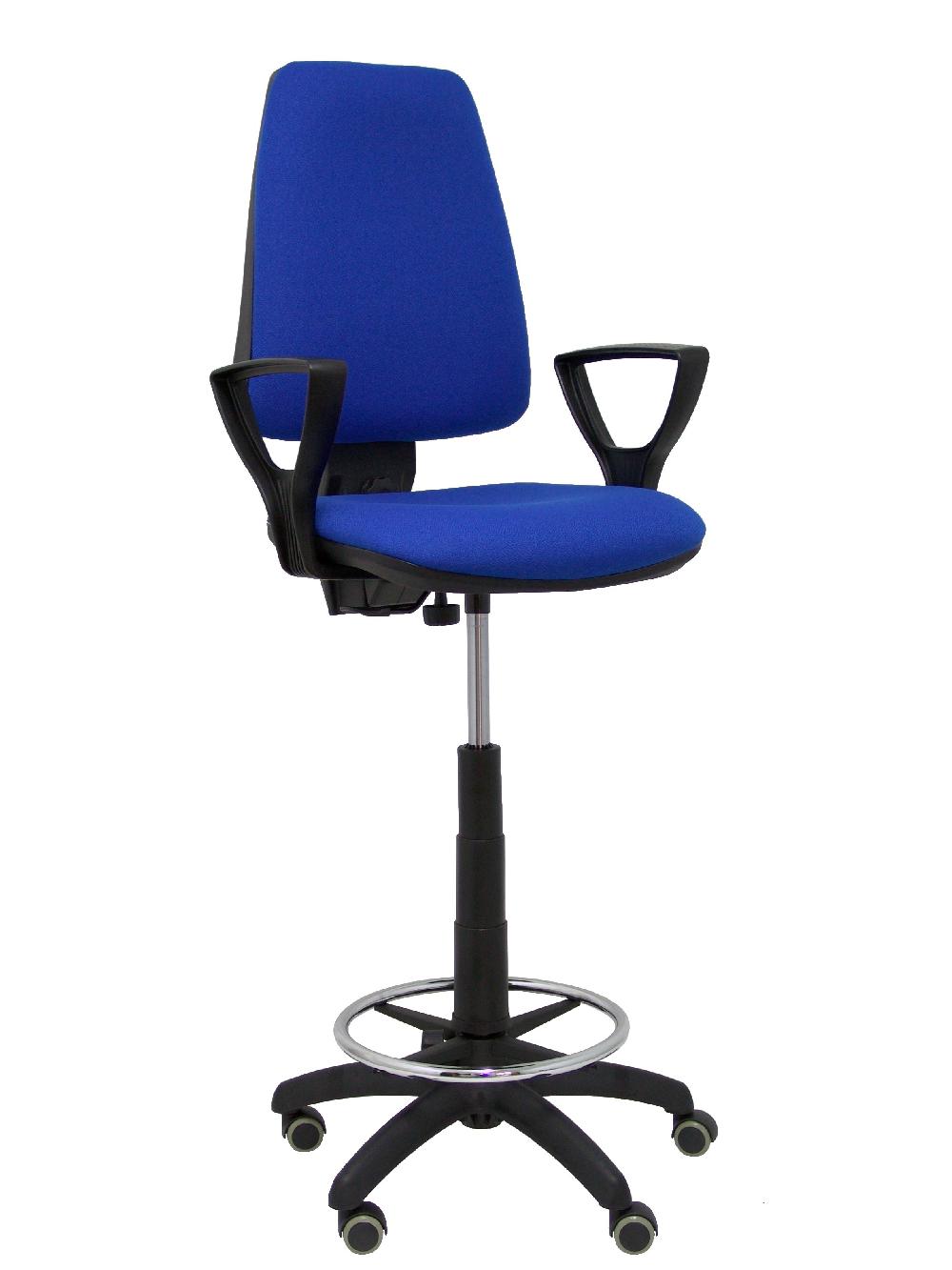 piqueras y crespo Taburete Elche CP bali azul brazos fijos ruedas de parqué