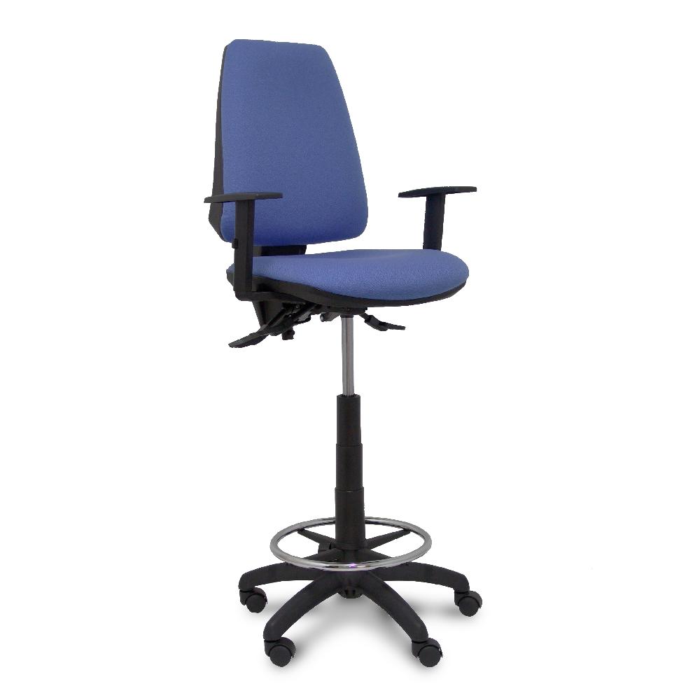 piqueras y crespo Taburete Elche S bali azul claro brazos regulables