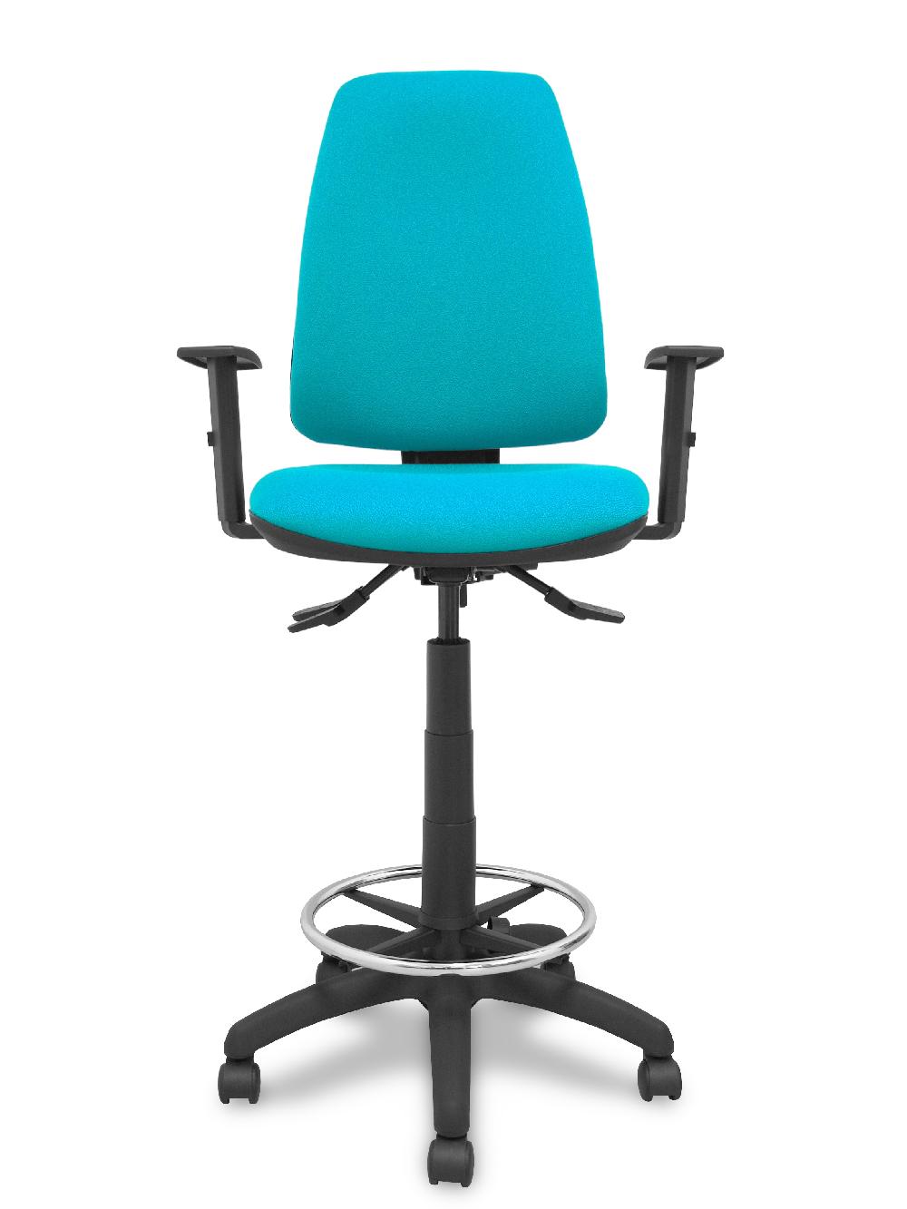 Piqueras Y Crespo Taburete Elche S Bali Verde Turquesa Brazos Regulables