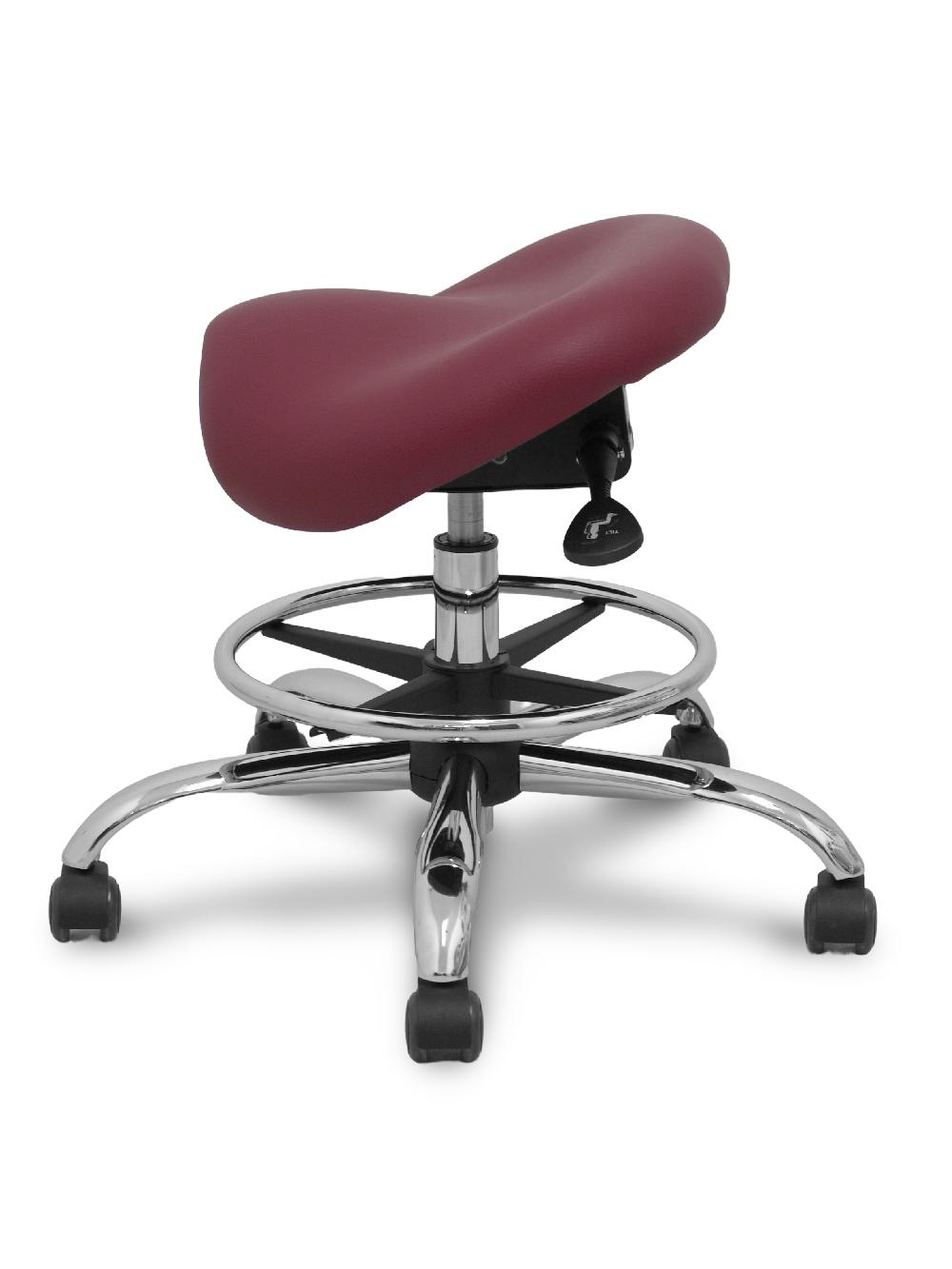 Piqueras Y Crespo Taburete Zarza Sin Respaldo Similpiel Granate