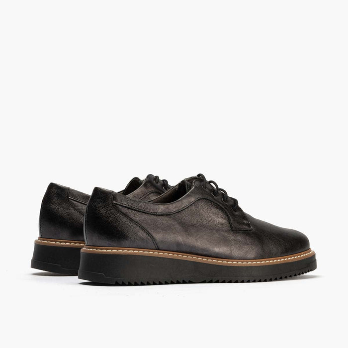 Pitillos Blucher En Laminado Para Mujer Color Antracita