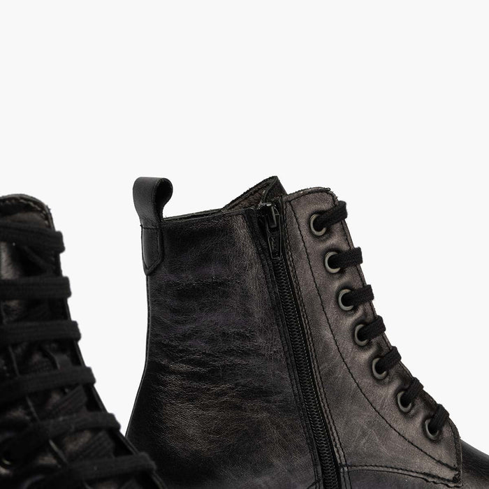 Pitillos Bota Militar En Laminado De Mujer Color Antracita