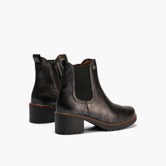 Pitillos Botín Chelsea En Laminado Para Mujer Color Antracita