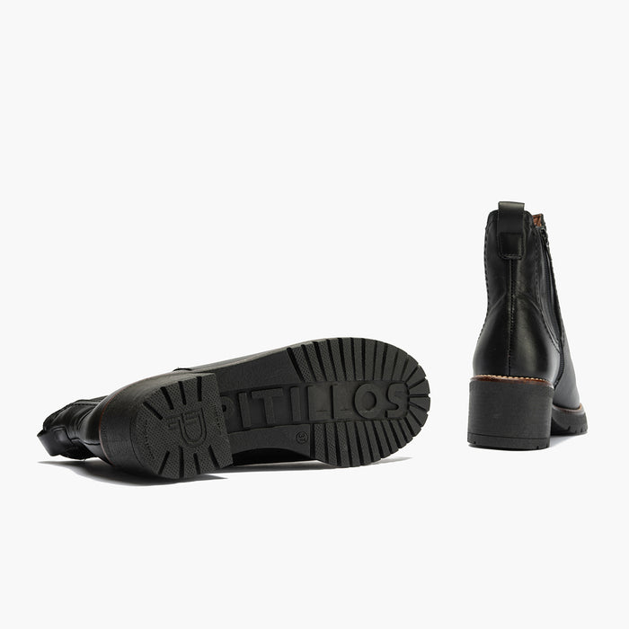 Pitillos Botín Chelsea En Napa De Mujer Color Negro