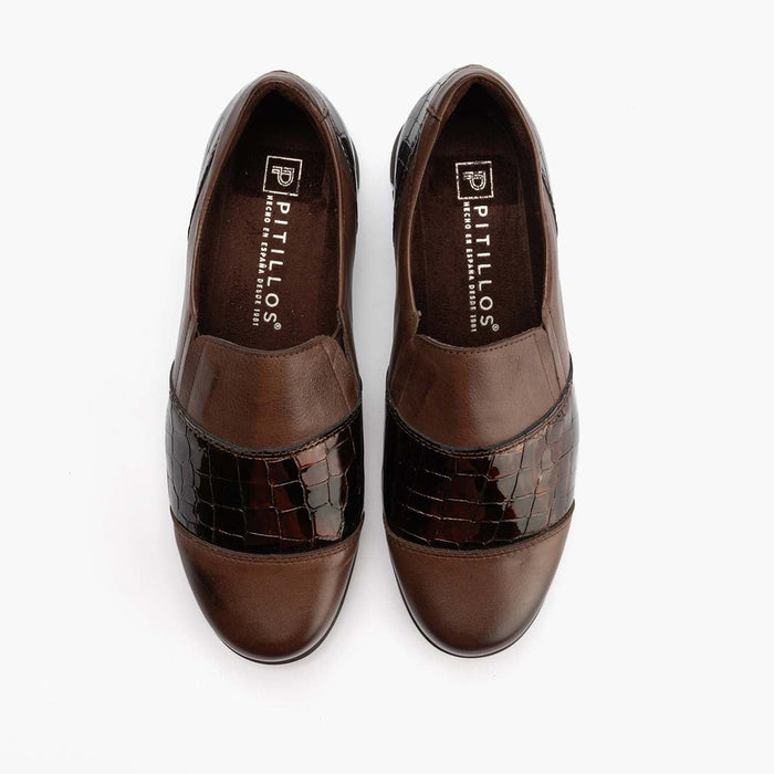 Pitillos Manoletina Con Elásticos Para Mujer Color Marrón