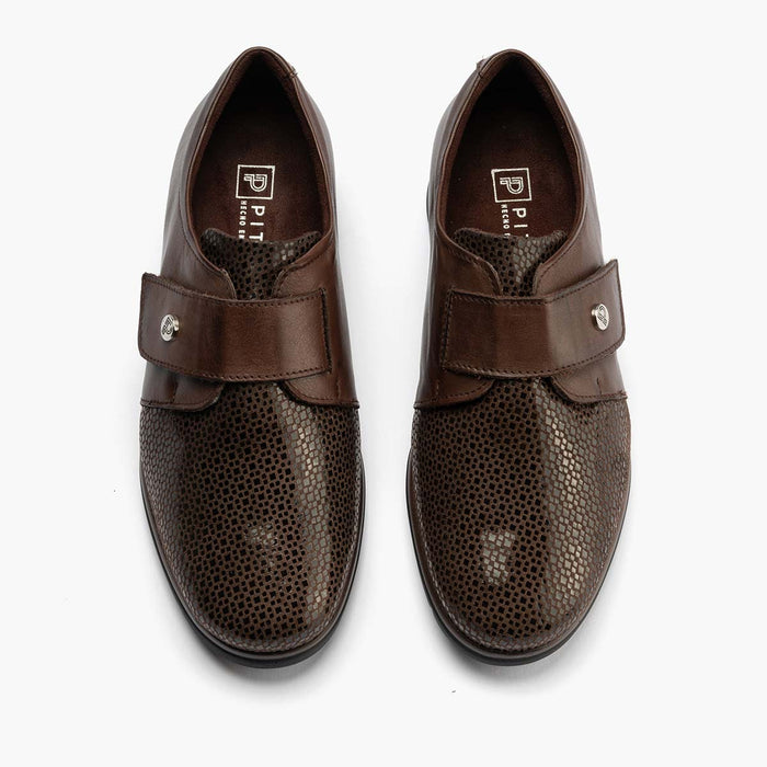 Pitillos Blucher Correa Para Mujer Color Marrón