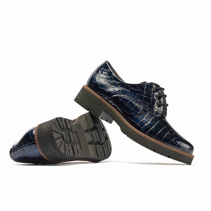 Pitillos Blucher En Coco De Mujer Color Marino