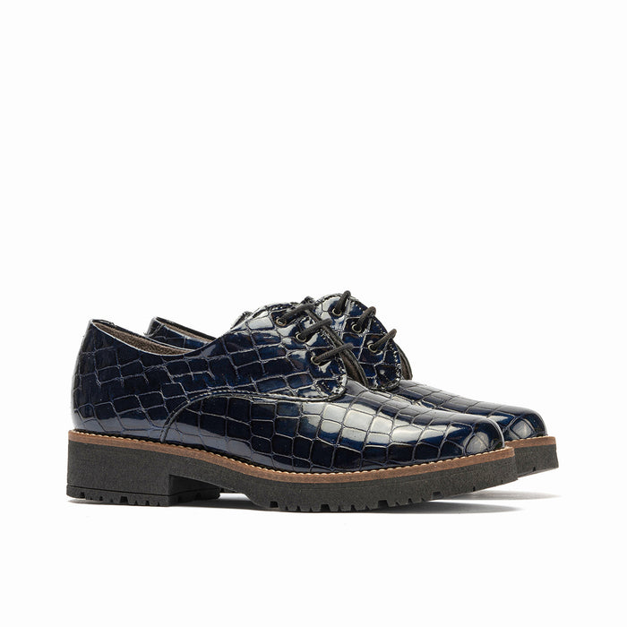 pitillos Blucher en Coco de mujer color marino