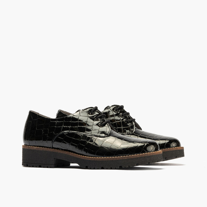 pitillos Blucher en Coco mujer color negro