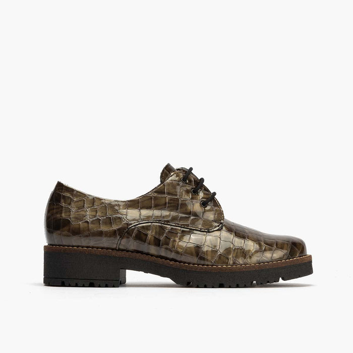 pitillos Blucher en Coco para mujer color humo