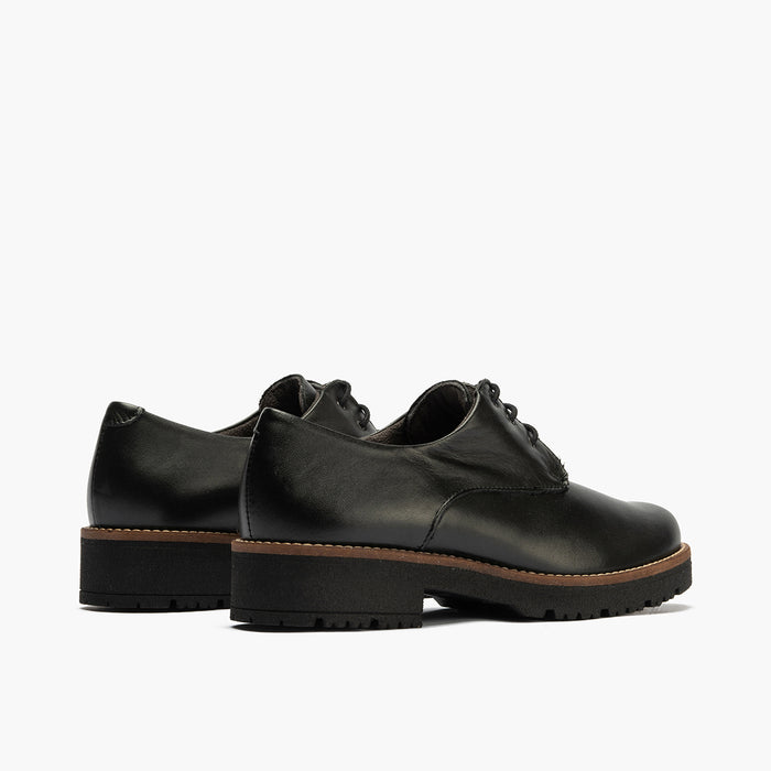 Pitillos Blucher En Napa Para Mujer Color Negro