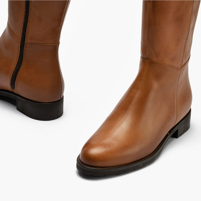 Pitillos Bota Alta Para Mujer Color Cuero