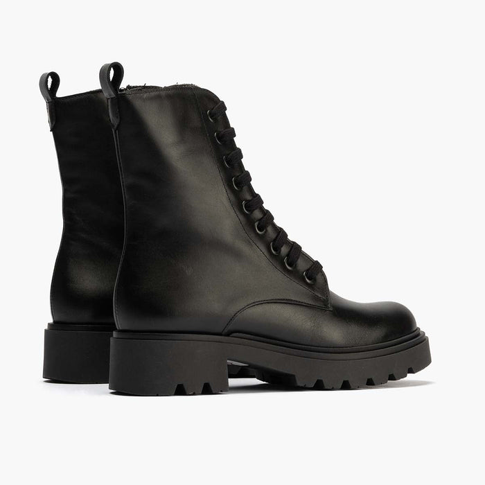 Pitillos Bota Militar En Napa Mujer Color Negro