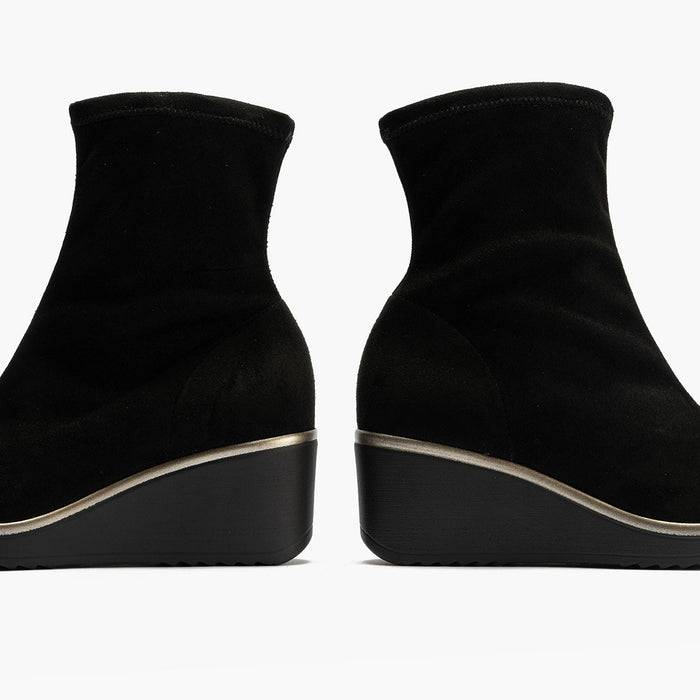 Pitillos Botín Ante Strech Mujer Color Negro