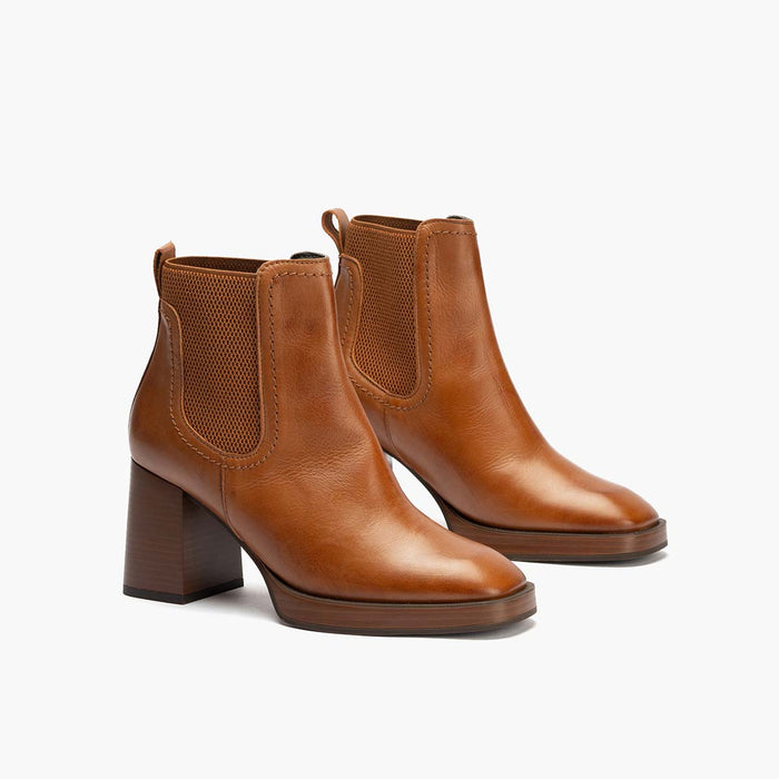 Pitillos Botín Chelsea De Mujer Color Cuero