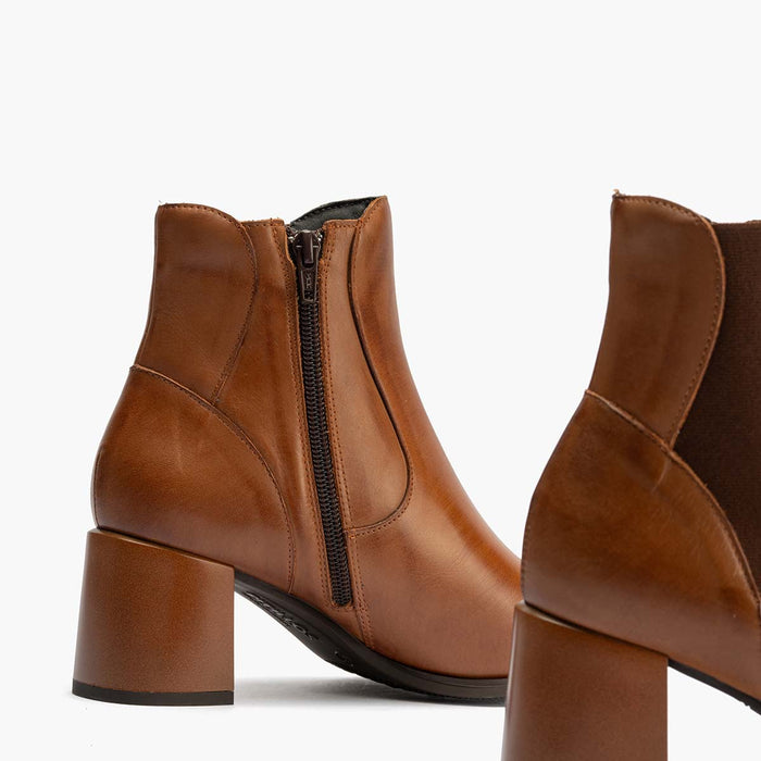 Pitillos Botín Chelsea De Mujer Color Cuero