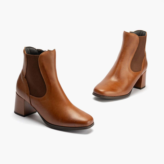 Pitillos Botín Chelsea De Mujer Color Cuero