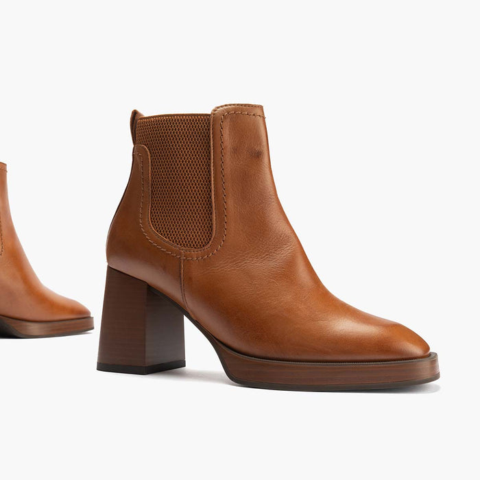 Pitillos Botín Chelsea De Mujer Color Cuero