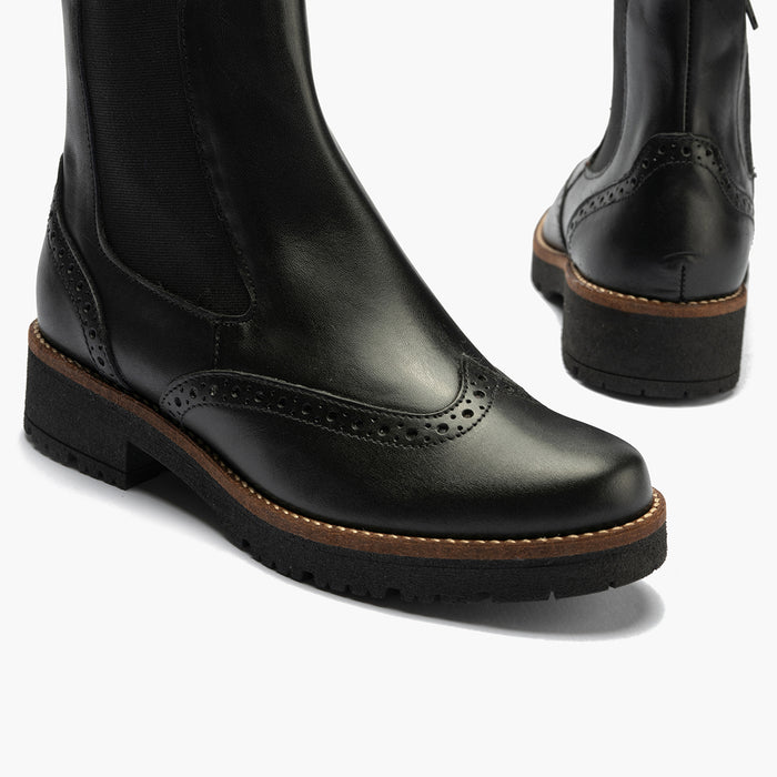 Pitillos Botín Chelsea En Napa Mujer Color Negro