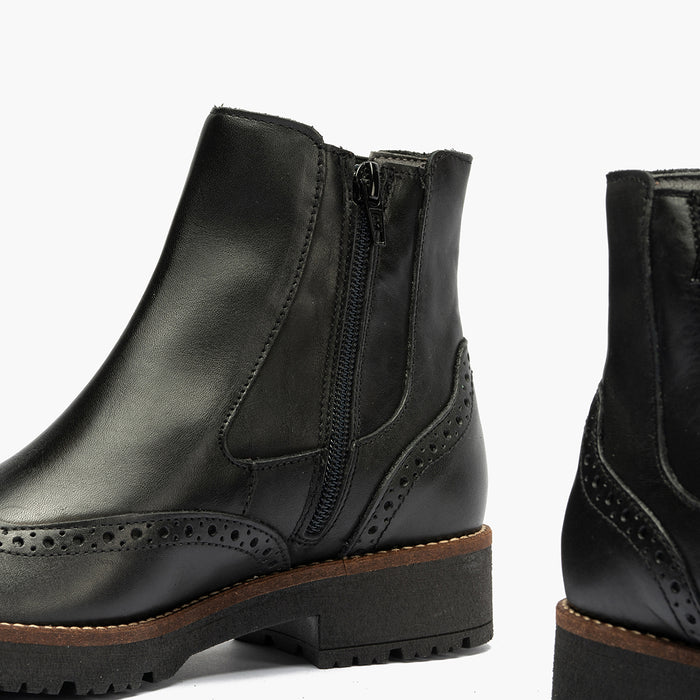pitillos Botín Chelsea en Napa mujer color negro