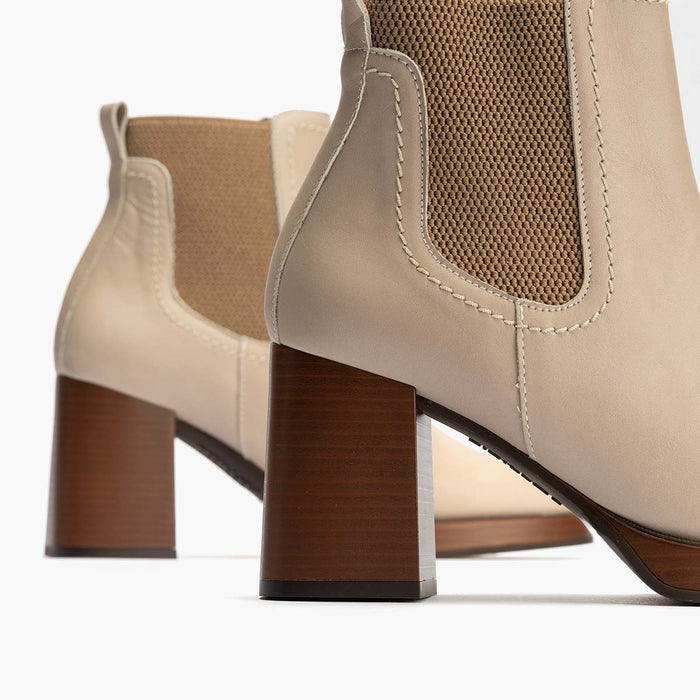 Pitillos Botín Chelsea Para Mujer Color Piedra