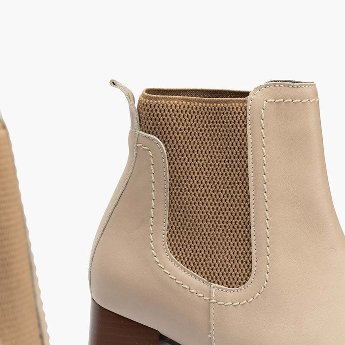 Pitillos Botín Chelsea Para Mujer Color Piedra