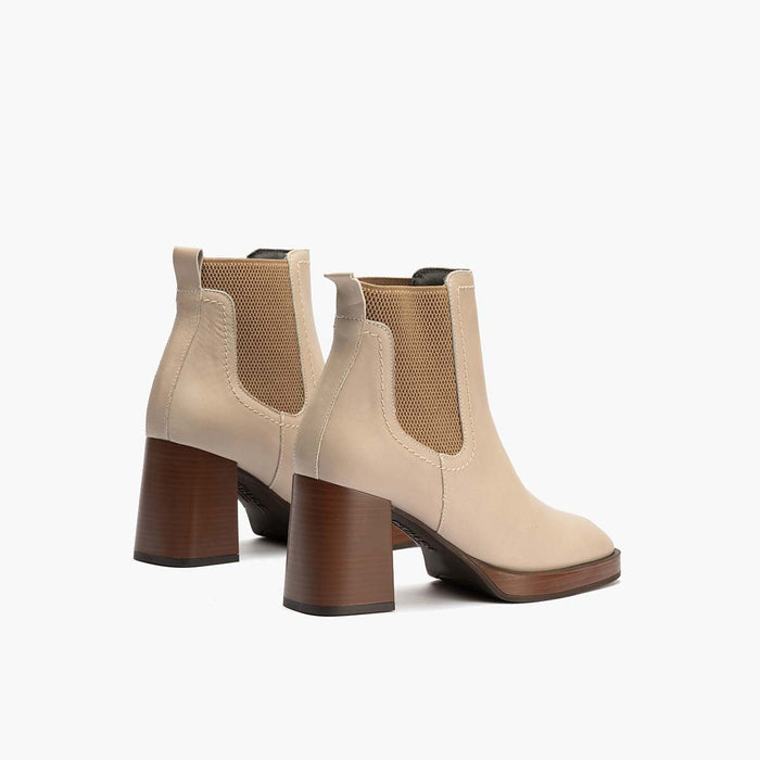 Pitillos Botín Chelsea Para Mujer Color Piedra
