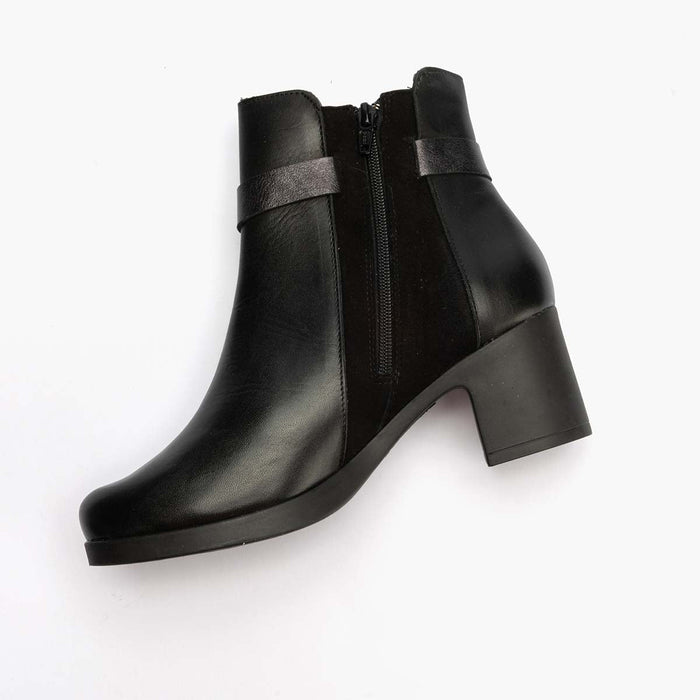 Pitillos Botín Combinado De Mujer Color Negro
