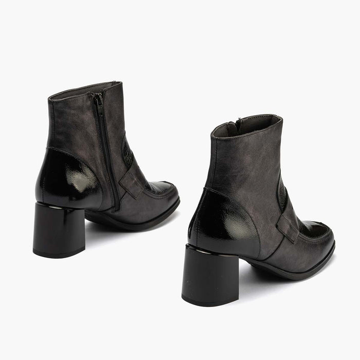 Pitillos Botín Combinado Mujer Color Antracita
