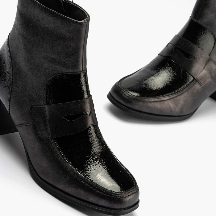 Pitillos Botín Combinado Mujer Color Antracita