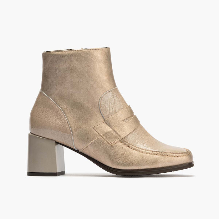 pitillos Botín Combinado para mujer color piedra