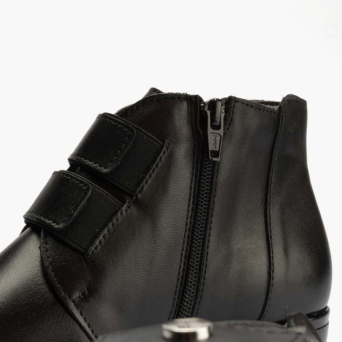 Pitillos Botín Con Correa Mujer Color Negro