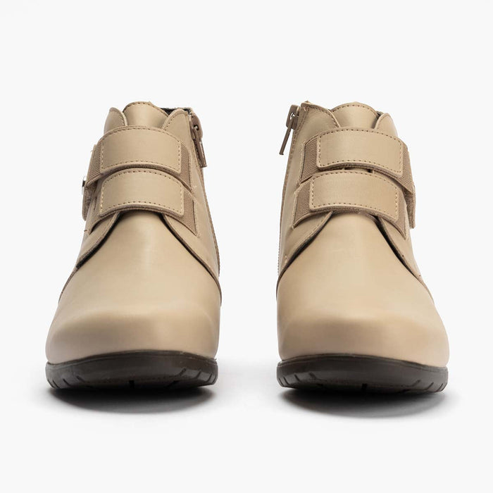 Pitillos Botín Con Correa Para Mujer Color Piedra