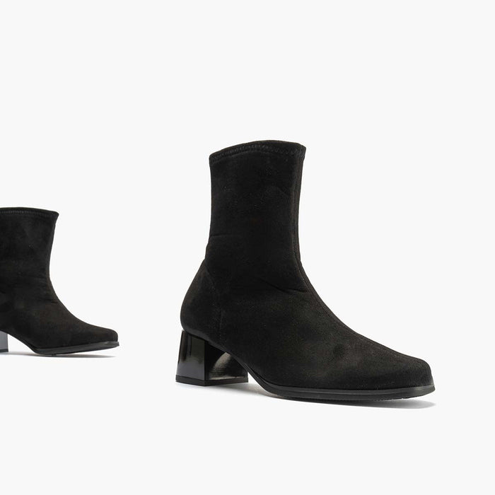 Pitillos Botín Lycra De Mujer Color Negro