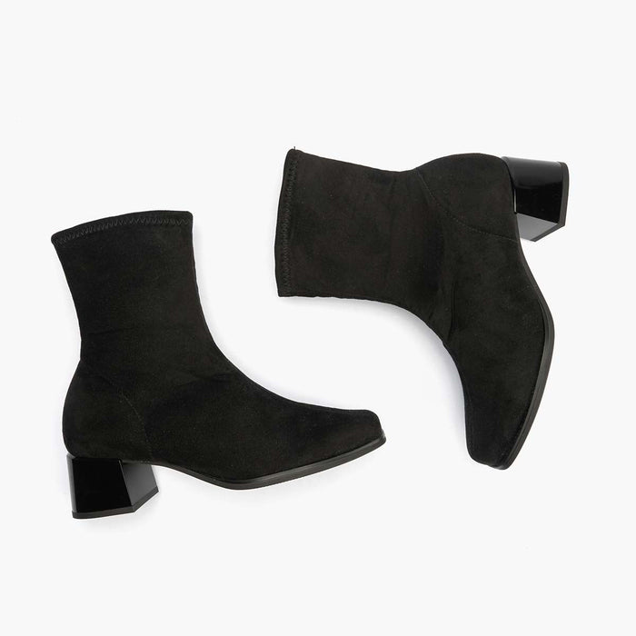 Pitillos Botín Lycra De Mujer Color Negro