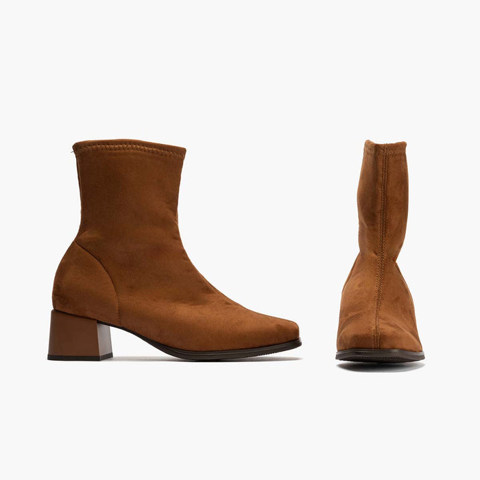 Pitillos Botín Lycra Mujer Color Cuero