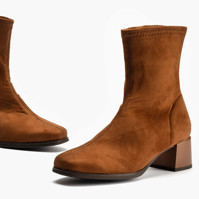 Pitillos Botín Lycra Mujer Color Cuero