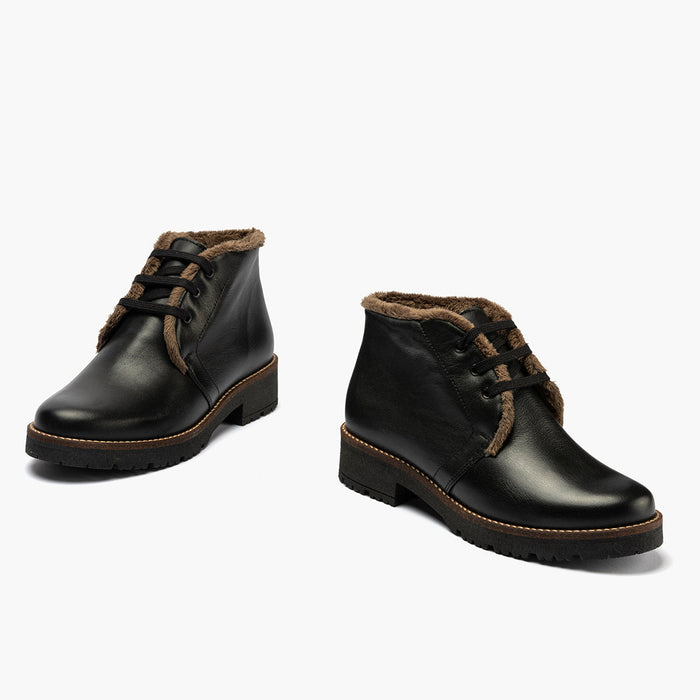 Pitillos Botín Safari En Napa De Mujer Color Negro