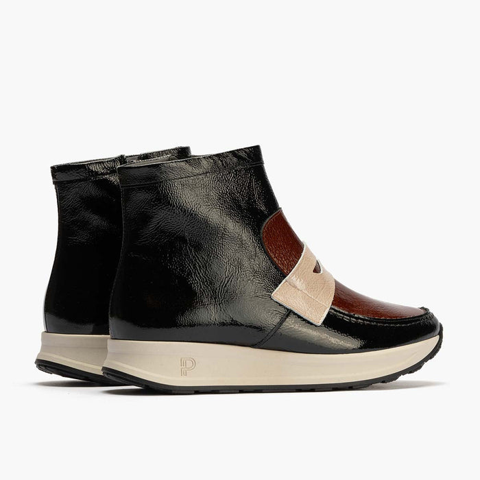 Pitillos Botín Tricolor Mujer Color Negro