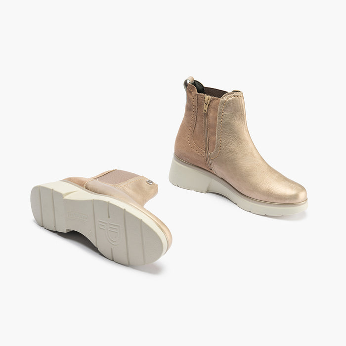 pitillos Chelsea de mujer color piedra