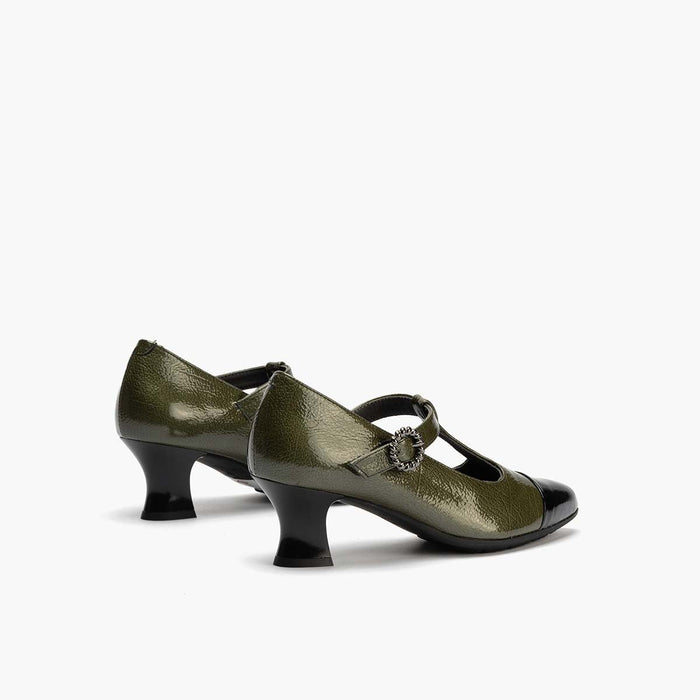 Pitillos Gilda Combinado Charol Mujer Color Verde