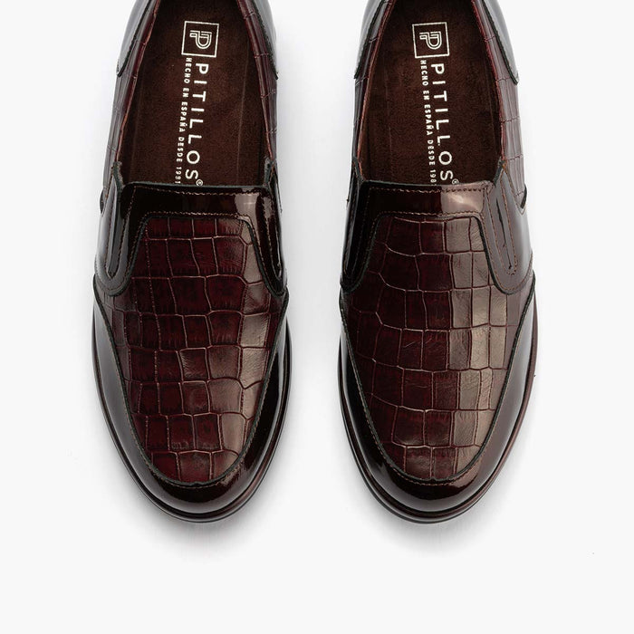 Pitillos Manoletina Coco De Mujer Color Burdeos