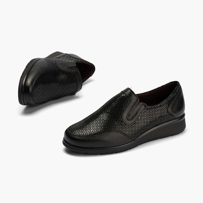 Pitillos Manoletina Elásticos Mujer Color Negro