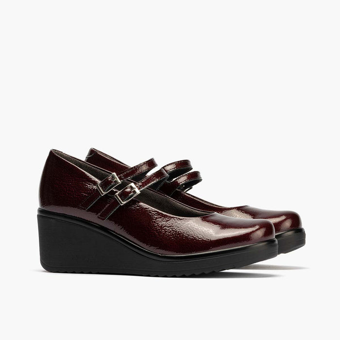 pitillos Mercedes en Charol mujer color burdeos