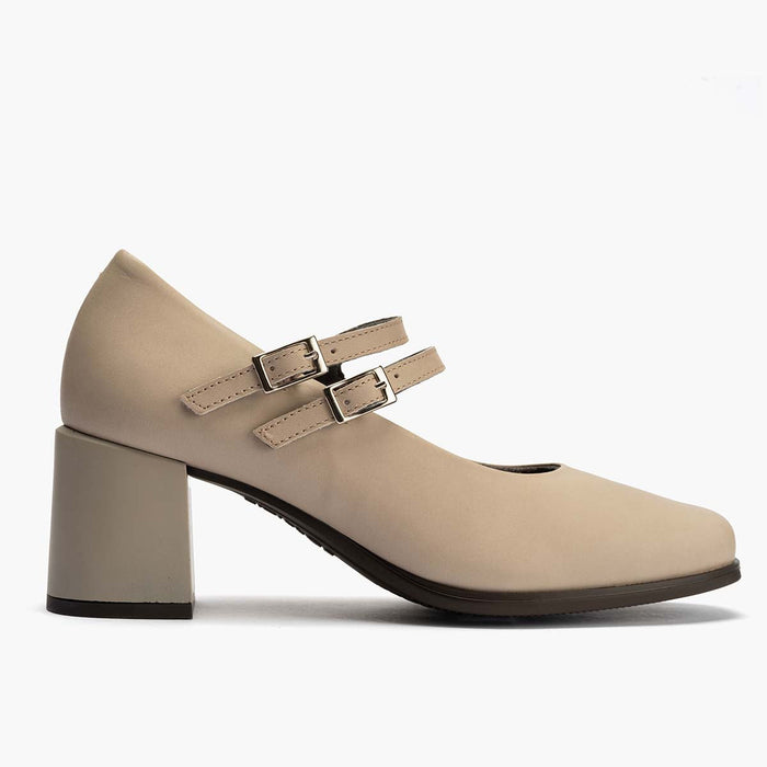 Pitillos Mercedes En Napa Mujer Color Piedra