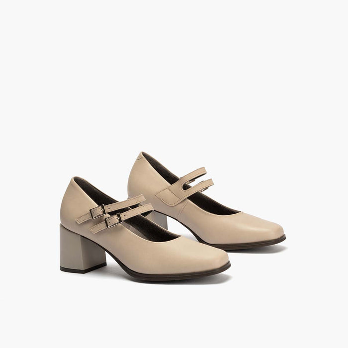 pitillos Mercedes en Napa mujer color piedra