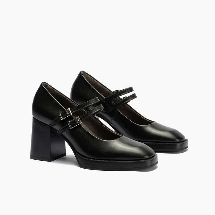 Pitillos Mercedes En Napa Para Mujer Color Negro