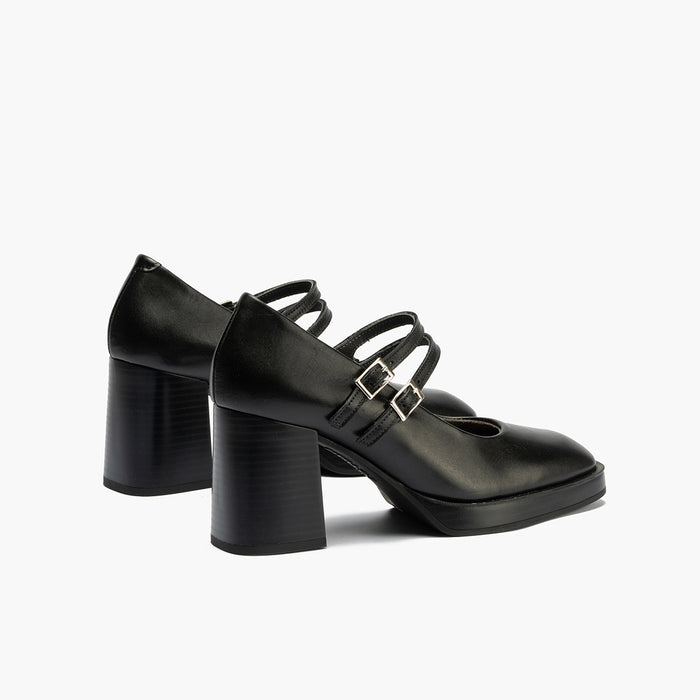 Pitillos Mercedes En Napa Para Mujer Color Negro