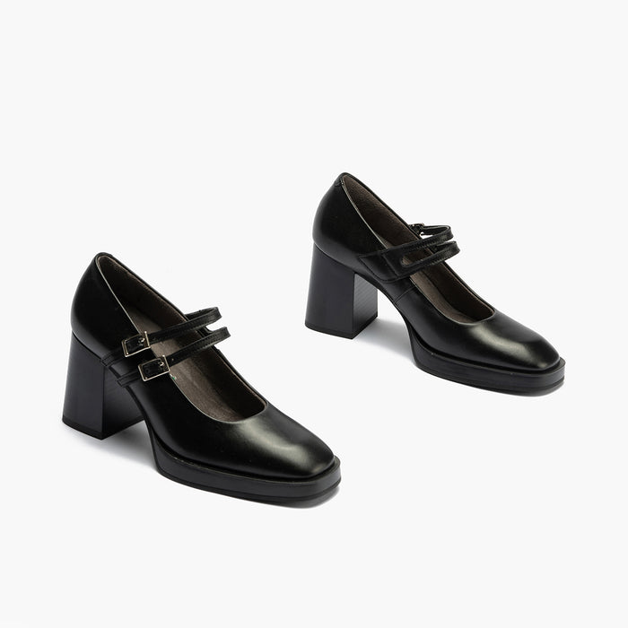 Pitillos Mercedes En Napa Para Mujer Color Negro